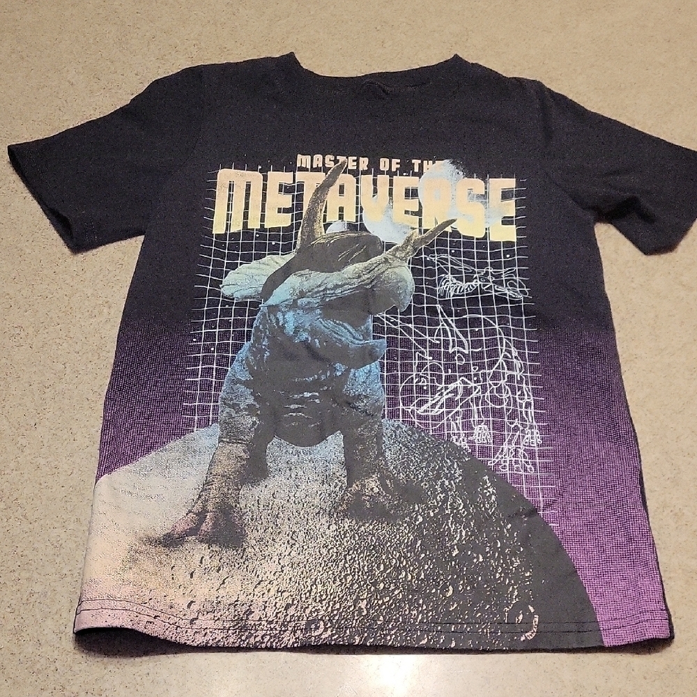 Carter's Metaverse Triceratops Black Kids T-Shirt Size 8